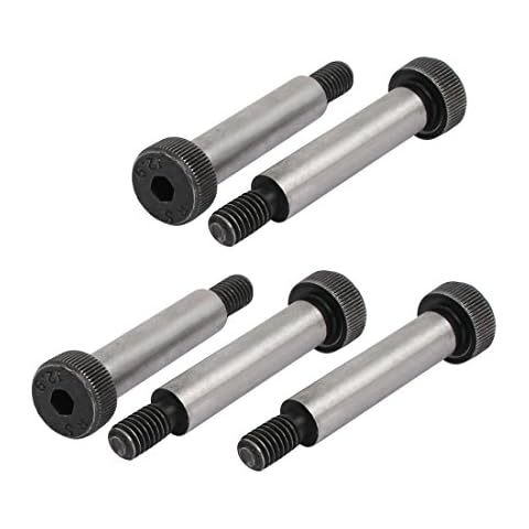 sourcing map 5Stk. 40Cr Stahl Schulter Bolzen 8mm Dmr. 35mm Schulter Länge M6x12mm Gewinde de Cover