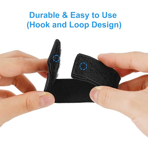 Wisdompro Elastische Klettverschluss Gürtelschlaufe 4 Stück, Belt Keeper für 5-5,7 cm Breite Gürtel, Gürtelschlaufen für Polizei/militär/taktischer Gürtel(Schwarz)