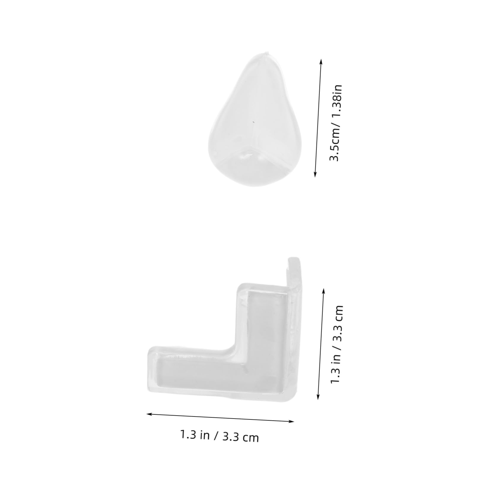 Abaodam 40pcs Edge Protectors T Shaped Acrylic Corner for Furniture Tables Cabinets Easy Peel Stick Installation Flexible Friendly Design