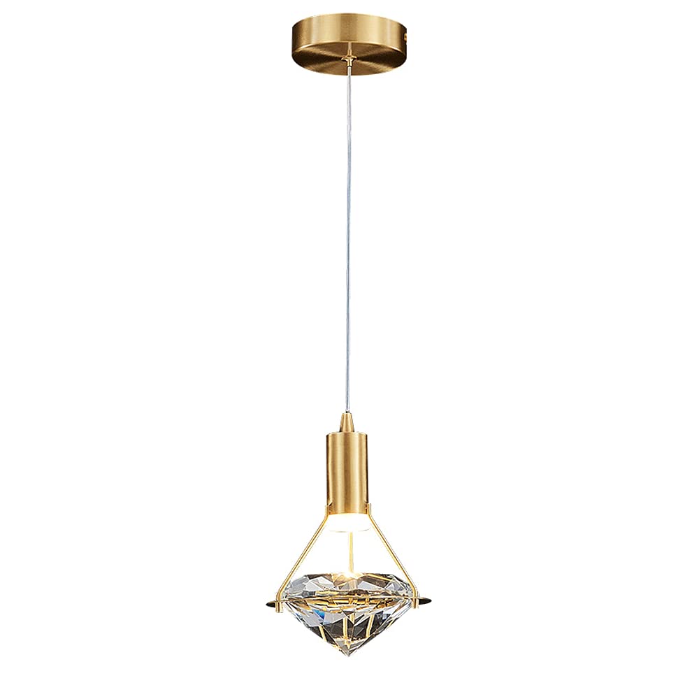 Lámpara colgante para sala de estar con diseño de diamante ajustable