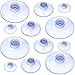 Nuenen 12 Pezzi Ventose Trasparenti 45mm 30mm 20mm Cuscinetti Ventose Senza Ganci Ventose per Finestre con Testa a Fungo Ventose in PVC Ventose in Plastica con Bottoni Rotondi per Bagno, 3 Taglie