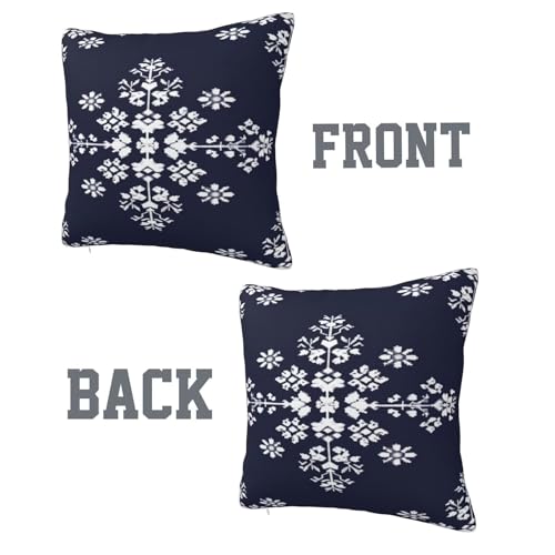 Taies d'oreillers 60x60 cm bleu marine housse coussin canapé déco salon - 4