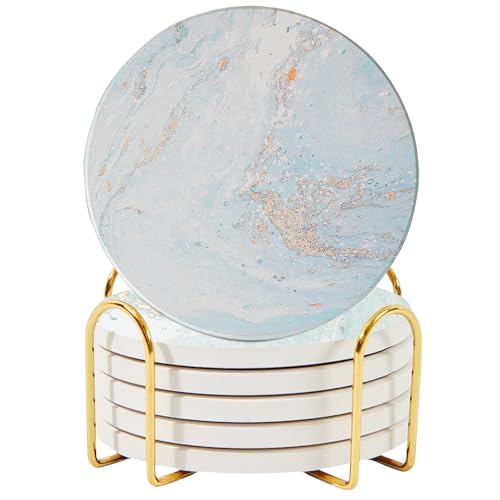 ilohaus Ceramic Absorbent Coasters Set of 6