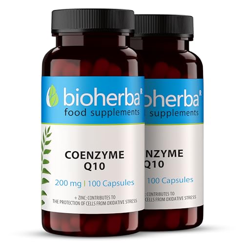 Coenzima Q10 200 mg - 200 Cápsulas- Apoyo Antioxidante Esencial y Anti-Envejecimiento Natural de BIOHERBA