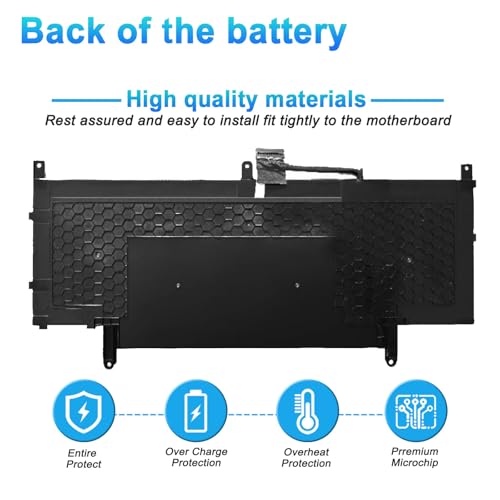 Image of N7HT0 Laptop Battery for Dell Latitude 9510 9520 /9520 2-in-1 | P94F P95F P95F001 P94F001 Series TVKGH V5K68 N2NLL 08NFC7 N2NLL N7HTO 0PKW00 7.6V 52Wh 6500mAh 4-Cells (12 pin)