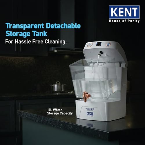 Image of KENT Pearl IoT RO Water Purifier| 4 Years Free Service* | RO+UV+UF+Alk+Cu+TDS Control | IoT Enabled | Fully Automatic On & OFF Operation |11L Detchable Tank| Ideal For Borewell /Tanker /Municipal Water