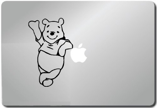 Pooh Leaning Computer Skin Apple Sticker Laptop Sticker Macbook Decal Computer Sticker Macbook 13 Inch Vinyl Decal Sticker Skin Cover Computer Sticker Computer Decal Decal Mac Decal for Mac Laptop Sticker Laptop Decal Newest Version Macbook Pro Laptop Quotes