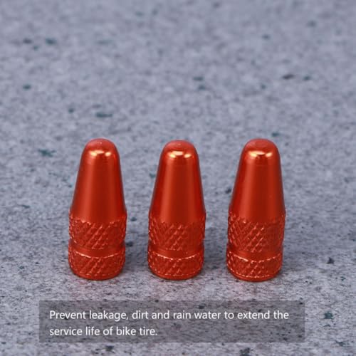 Cubiertas de válvula de neumático de aluminio 12 uds. color naranja miniatura 4