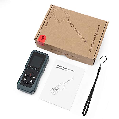Digital Laser Distance Meter 197FT/ 60M,InLife Backlit LCD Laser Measure, Laser Measuring Device with Single-distance, Continuous, Area, Volume Measurement and Pythagorean Modes