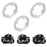 Brake Caliper and Rotor Compatible with Can Am ATV Outlander and Renegade 450-1000 2012-2022 Front Left and Right, Rear Brake Caliper, Replace 705600862 705600861 705600859 705600999