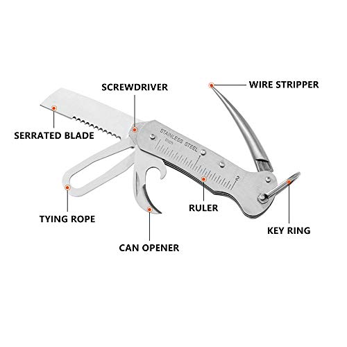 Sailor's Survival Knife Pocket Size EDC Multi Tool Swiss Army Skipper Emergency Rigging Tool with Can Opener, Screwdriver, Knife, Wire Stripper for Boating, Sailing, Fishing and Hunting by PHAETHORNIS GUY - Image 2
