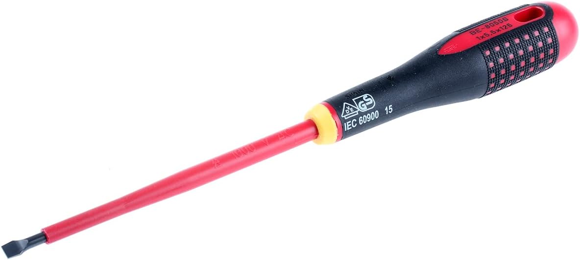 BAHCO BE-8050S 1000 Volt 8 3/4 Inch Ergo Slotted Screwdriver with 7/32 Inch Wide Tip