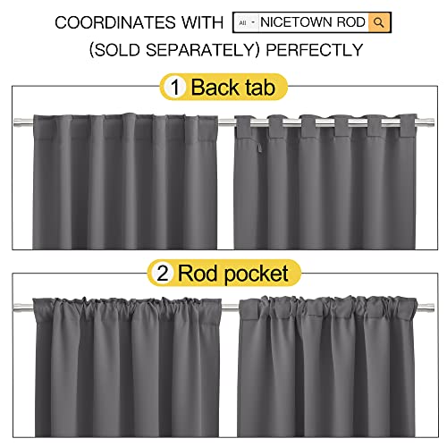 Nicetown Patio Door Curtain Slider Blind, Vertical Blinds, Wide Width Blackout Curtains/Drapes With Rod Pocket & Back Tab Design, Grey Sliding Door Draperies (100 Inches W X 84 Inches L, Single Panel) #TOP3