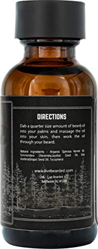 Live Bearded: Beard Oil - Canyon - Premium Beard And Skin Care With Jojoba Oil - 1 Fl. Oz. - Beard Itch And Dry Skin Relief - Handcrafted With All-Natural Ingredients - Made In The Usa #TOP1