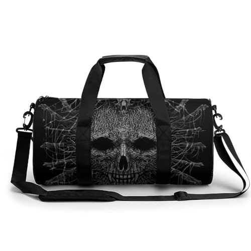 Sac de sport crâne ancien duffel bag de voyage 45x23x23cm