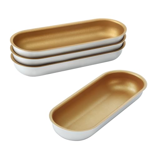 Marimer Hot Dog Bun Pan Set, 7-Inch Nonstick Aluminum Baking Molds, 4 Pack by Marimer - Used condition - US$11.07