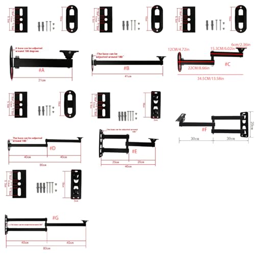 Soporte de metal giratorio 360 grados con brazo ajustable para proyector 6