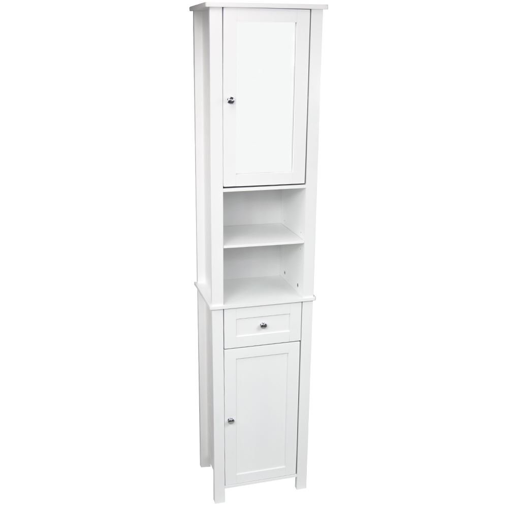Buy Bath Vida Priano Tall Mirrored Bathroom Cabinet Storage Cupboard ...