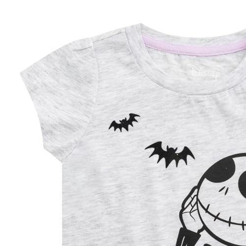 Image of Disney Nightmare Before Christmas Jack Skellington Girls Short Sleeve T-Shirt and Skirt Set for Toddler and Big Kids