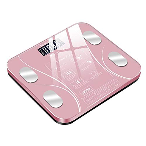 Bilancia Peso corporeo Bilance Peso elettronico intelligente BMI Bilancia digitale Massa dell'acqua Salute Analizzatore di composizione corporea 5 180 kg Rosa