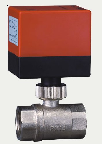 Wiltec 2-Wege Zonenventil DN25 33,7 mm (1"), Zweiwegeventil 230 VAC, Einheit aus Umschalt-Kugelventil und aufgesetztem Steuergerät