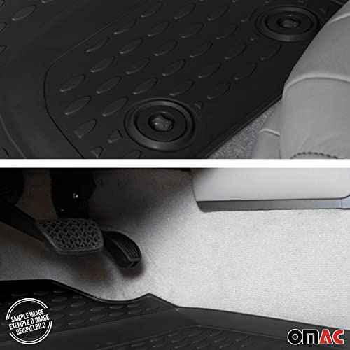OMAC Floor Mats for Hyundai Palisade 2020-2025 7 Seats Car Mats All Weather 3D Custom Fit Rubber Mat Waterproof Odorless TPE Floor Liners Laser Measured Non-Slip (Black) by OMAC - Image 8