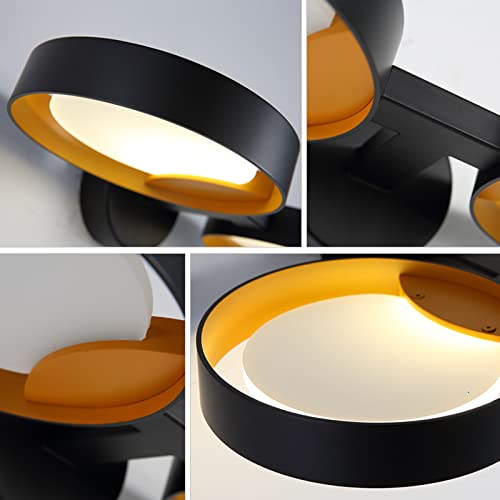 Applique murale moderne à LED 5W noire design haut et bas pour éclairage de salon