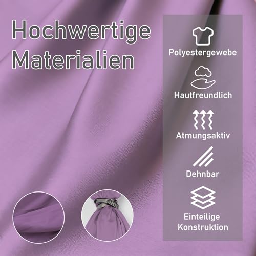 KKSJK Aerial Yoga Hängematte Set, Aerial Yoga Swing Hängematte, Schaukel Nestschaukel, Hammock Swing für Indoor Outdoor, 200KG Max. Tragfähigkeit, Inkl. Kompletter Installationshardware (Violett)