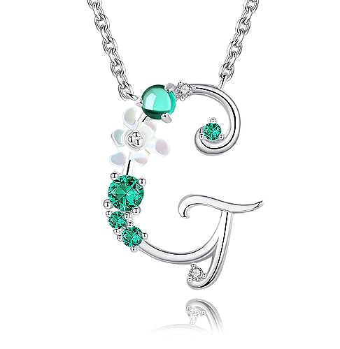 Collier initial A en argent 925 et oxyde de zirconium étincelant pour femme