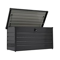 Amazon | 物置 屋外収納ボックス 350L 大容量 鍵付き スチール製