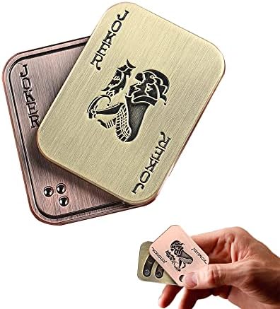 Metal Fidget Slider Adults,Magnetic Poker Card Fidget Toys,EDC Fidget Toys Metal,Office Haptic Lautie Fidget Slider Gift for Boyfriend Husband and Father(Joker)