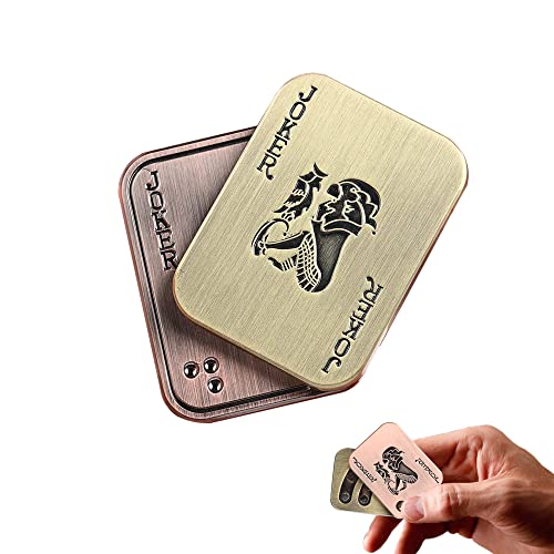 Metal Fidget Slider Adults,Magnetic Poker Card Fidget Toys,Edc Fidget Toys Metal,Office Haptic Lautie Fidget Slider Gift For Boyfriend Husband And Father(Joker) #TOP20