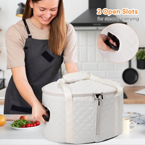 BAGSPRITE Slow Cooker Tragetasche kompatibel mit 6–8 Quart Crockpot Carrier für heiße Speisen und Hamlton Beach Slow Cooker Tragetasche mit Deckelverschluss für Crock-Topf-Staubschutz-Anwendungen 6 BAGSPRITE Slow Cooker Tragetasche kompatibel mit 6–8 Quart Crockpot Carrier für heiße Speisen und Hamlton Beach Slow Cooker Tragetasche mit Deckelverschluss für Crock-Topf-Staubschutz-Anwendungen