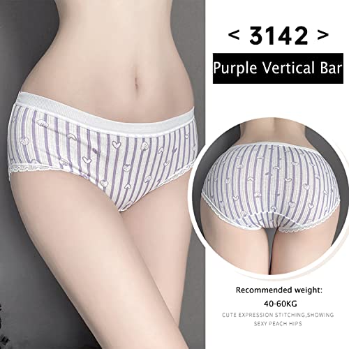 SINMIUANIME Damen Höschen Atmungsaktiv Baumwolle Slip Cosplay Anime Print Unterwäsche Niedlich 5er Pack (3142)