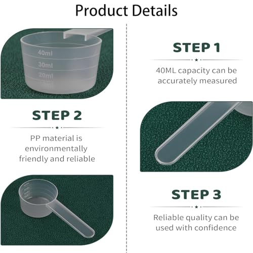 6 PCS Protein Powder Scoop, Plastic Measuring Spoons, 5g 10g 15g Dishwasher Safe Reusable Spoons Transparent Dosing Spoon for Flour Coffee Kitchen Supplies - Image 2