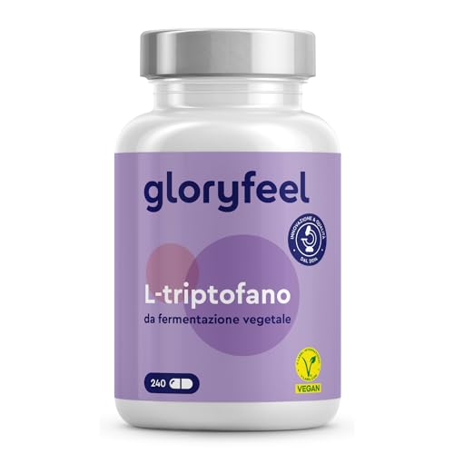 L-Triptofano 500mg Integratore, 240 Capsule