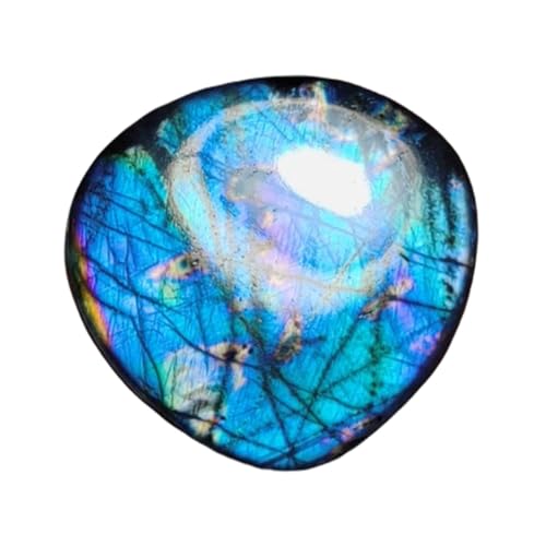 Cœur en labradorite pour fabrication de bijoux artisanaux, idéal pour bague et collier DIY