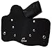 FoxX Holsters Smith & Wesson M&P Shield 9mm & 40 IWB Hybrid Holster Tuckable, Concealed Carry Gun Holster (Black Leather)