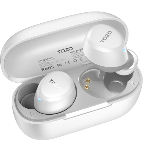 TOZO A1 Cuffie Bluetooth 5.3 con ORIGX Acustica 32 Ore Riproduzione EQ Regolazione Ultraleggero USB Tipo C IPX5