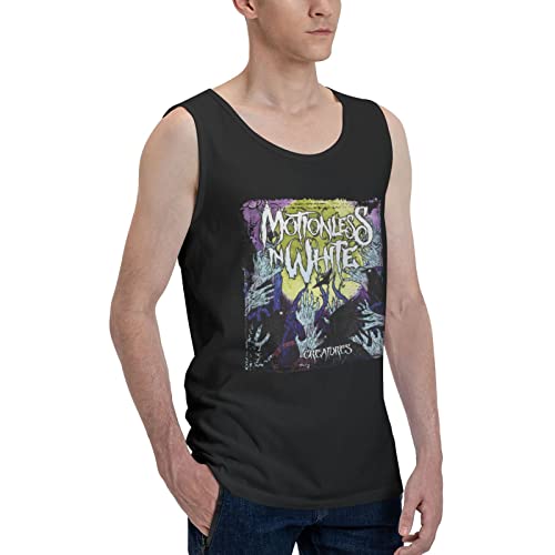 Motionless Music In White Band Creatures Tank Tops Men's Bodybuilding Gym Shirt Sleeveless Shirts Undershirt Workout Tank Top Black Large #TOP1