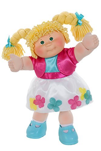 cabbage patch kid blonde hair blue eyes