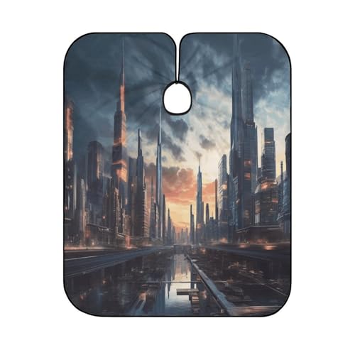 Capa para Corte de Cabello City Scape para Adultos 66.9 x 56.7 in miniatura 6