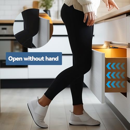 Magnetische Druckverriegelungen ohne Nagelinstallation Tonitrui Push to Open Türverriegelung Push Release Verriegelung für Kabinett Türschließung und Popping Open(Schwarz 12 Stück)