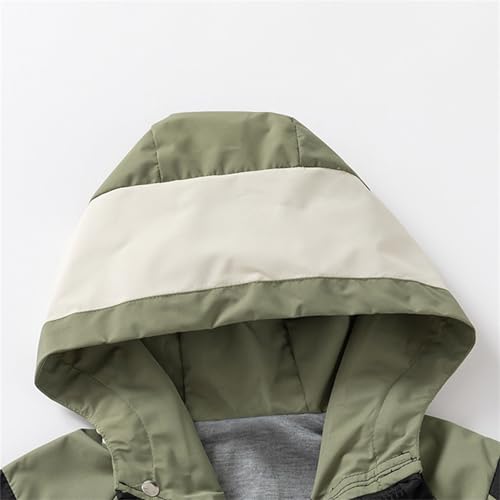 Kids Boys Thermal Hooded Windbreaker Zip Up Long Sleeve Warmth Windproof Coats Fall Thickened Lined Jackets Pockets3