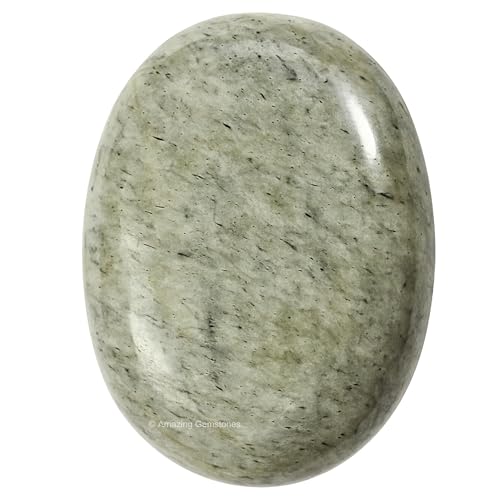 Image of Amazing Gemstone Chrysoberyl Cats Eye Crystals and Healing Stones - Large Palm Stone Crystals Piedra - Crystal for Good Luck, Positive Energy, Meditation - Unique Stocking Stuffers, Gifts for Women