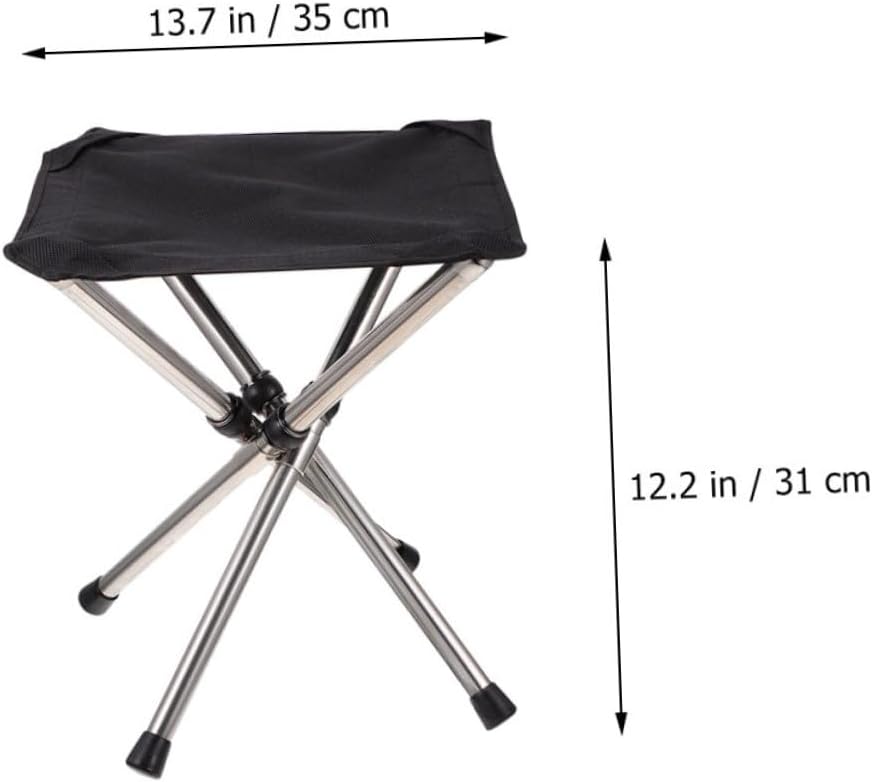 Teles Folding Stool Camping Chair Outdoor Foldable Fishing Chair Portable Seat Extendable Stool for Fishing Trips