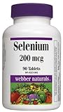 Webber Naturals Selenium, 200mcg, 90 Tablets x 5 Bottles