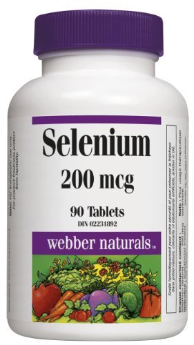 Webber Naturals Selenium, 200mcg, 90 Tablets x 5 Bottles