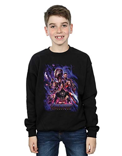 Marvel Boys Avengers Endgame Movie Poster Sweatshirt Black 9-11 Years