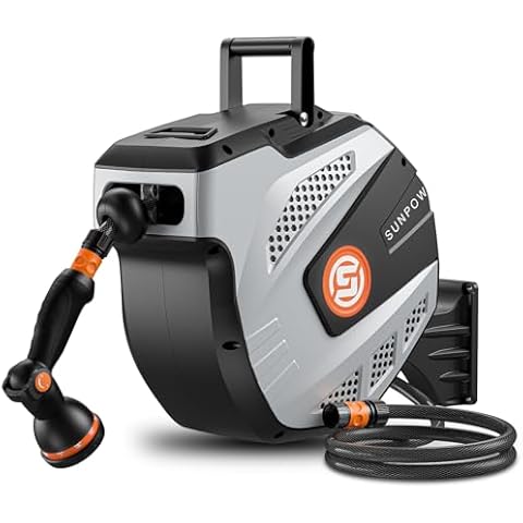 SUNPOW 25m Retractable Garden Hose Reel Cover